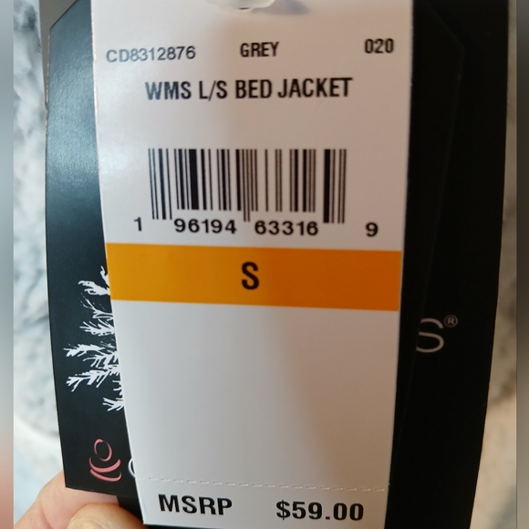 Cuddle duds Women's Gray Sherpa Lounge Jacket Size Small - Picture 8 of 8